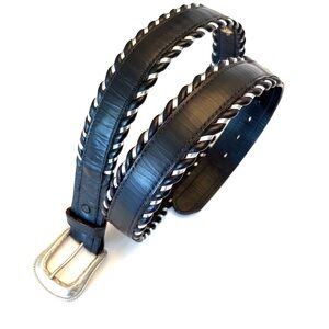 42 in 3D Mens Belt Full Grain Cowhide Western Belt Black With Silver Buckle DDD